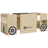 3 Piece Kids Table and Chair Set Off-road Car Design MDF 10406