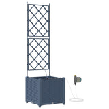 Garden Planter Grey 40 x 40 x 142 cm PP 42002872