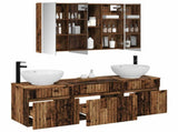 Bathroom Cabinet Set 4 pcs Old Wood 103.5 x 15.5 x 70 cm 3406629