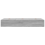 Storage Bed Frame Grey Sonoma 100 x 200 cm Engineered Wood 3335354