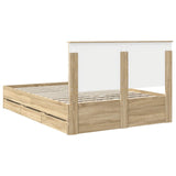 Bed Frame with Drawer Sonoma Oak 140 x 200 cm Engineer Wood 3409463