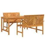 Garden Dining Set 3 pcs Brown 150 x 90 x 74 cm 3154111