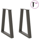 ZNTS Coffee Table Legs V-Shape 2 pcs Anthracite 60x cm Steel 4012566