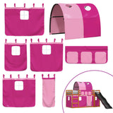 Bunk Bed without Mattress with Slide and Curtains Pink 90x200 cm 3284142