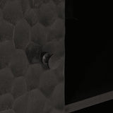 Side Cabinet Black Solid mango wood, engineered wood, iron 356847