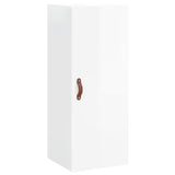 Highboard High Gloss White 34.5x34x180 cm Engineered Wood 3198763