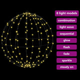 Ball with 384 LEDs 2 pcs Warm white 59.5 x 59.5 x 63 cm Metal 42019112