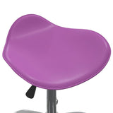 Salon Spa Stool Purple Faux Leather 323691