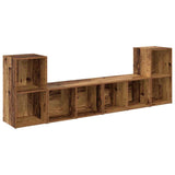 TV Cabinet Set 4 pcs Old Wood 37 x 37 x 72 cm Engineered Wood 3393528