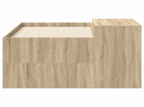 Kids'High Bed Frame with Desk Sonoma Oak Engineered Wood 3422669