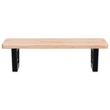 Basin Shelf Wall Mounted Steel and Solid Wood Oak 3302335