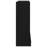 Fireplace Surround Black Oak 100x30x87.5 cm Engineered Wood 865981