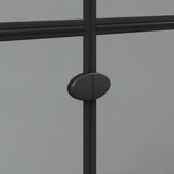 Walk-In Shower Wall Folding Black 70 x 6.5 x 190 cm 42017963