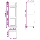 Kitchen Cupboard "Porto" Grey Sonoma Engineered Wood 854113