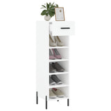 Shoe Cabinet White 30x35x105 cm Engineered Wood 829684