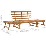 Garden Bench Brown Solid acacia wood Large 316471