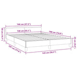 Bed Frame with Headboard without Mattress Cream 140x190 cm 347497