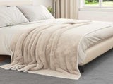 Throw Blanket Beige 150 x 200 cm 1.64 kg Fleece 42016974