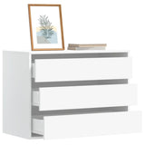 Corner Chest of Drawers White 80x41x58 cm Engineered Wood 852852