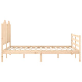 Bed Frame without Mattress 140x190 cm Solid Wood 3194161