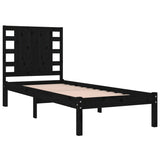 Bed Frame without Mattress Black 100x200 cm Solid Wood Pine 3104212