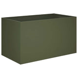 Garden Planter Olive Green 100 x 50 x 50 cm Cold-rolled Steel 8005280