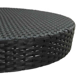 5 Piece Garden Bar Set with Cushions Poly Rattan Black 3095447