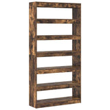 Book Cabinet Smoked Oak 100 x 30 x 198 cm Engineered Wood 3333928