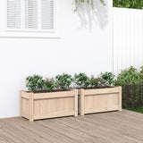 Garden Planters 2 pcs Solid Wood Pine 837440