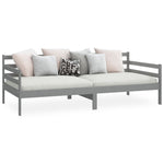 Day Bed without Mattress Grey Solid Wood Pine 90x200cm 806937