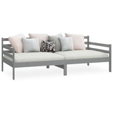 Day Bed without Mattress Grey Solid Wood Pine 90x200cm 806937