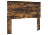 Bed Frame with Headboard Smoked Oak 90 x 190 cm Solid Pine Wood 3409403