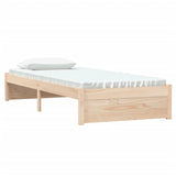Bed Frame without Mattress Solid Wood 75x190 cm Small Single Small Single 814909