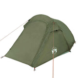 Camping Tent Tunnel 2-Person Olive Green Waterproof 4009630