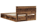Bed Frame with Headboard Old Wood 120 x 200 cm Solid Pine Wood 3410118