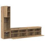 TV Wall Unit 4 pcs Artisan Oak Engineered Wood 3402966