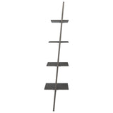 4-Tier Leaning Shelf Black 64x34x150.5 cm 336375