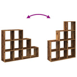 Room Divider Bookcase 3-Tier Old Wood 137.5x29x103.5 cm Engineered Wood 857983
