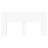 Headboard Cabinet with Storage White Engineered Wood 8001219