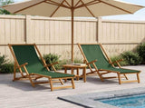 Folding Sun Lounger 2 pcs 3 Position Solid Eucalyptus Wood 3407823