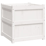 Garden Planter White 60x60x60 cm Solid Wood Pine 837426