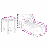 Garden Lounge Furniture 3 pcs Navy 38 x 38 x 46cm Polyethylene 3335855