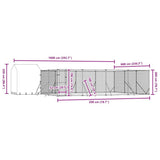 Outdoor Dog Kennel with Roof Silver 10x6x2.5 m Galvanised Steel 3190480
