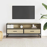 TV Cabinet Sonoma Oak 100x34.5x40 cm Engineered Wood and Metal 848815