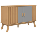 Sideboard OLDEN Grey and Brown 114x43x73.5 cm Solid Wood Pine 358610