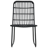 Garden Chairs 2 pcs Poly Rattan Black 48584