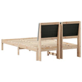 Bed frame Brown and light grey 120 x 190 cm Solid pine wood 878764
