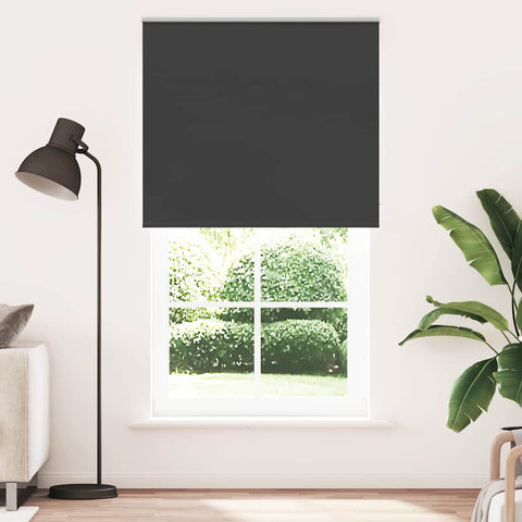 ZNTS Roller Blind Blackout Black 125x230 cm Fabric Width 121.6 cm Polyester 4010951