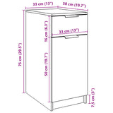 Desk Cabinet Old Wood 33x50x75 cm Engineered Wood 856997