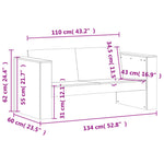 ZNTS 2 Piece Garden Lounge Set Solid Wood Pine 3216895